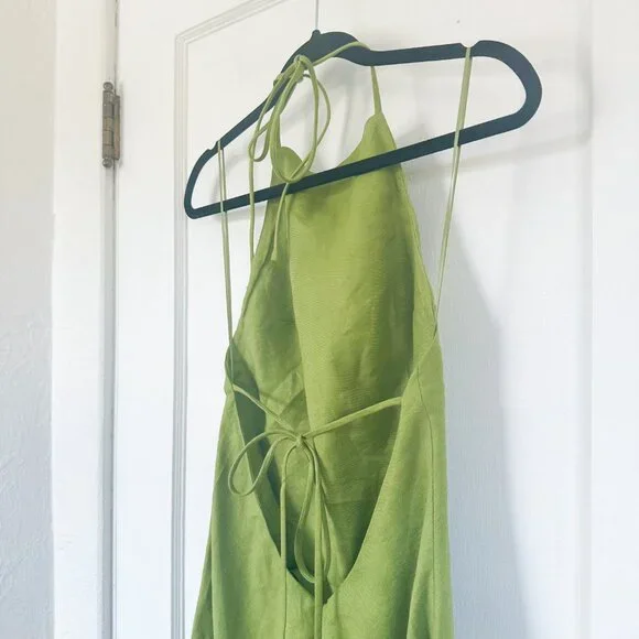 Reformation | Selia 100% Linen Maxi Dress in Avocado Green - Picture 6 of 8